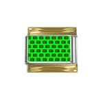 Modern Chic Vector Camera Illustration Pattern Gold Trim Italian Charm (9mm) Front