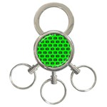 Modern Chic Vector Camera Illustration Pattern 3-Ring Key Chain Front