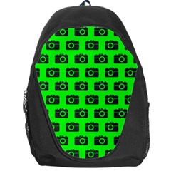 Modern Chic Vector Camera Illustration Pattern Backpack Bag by GardenOfOphir