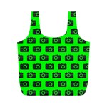 Modern Chic Vector Camera Illustration Pattern Full Print Recycle Bag (M) Front