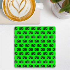 Modern Chic Vector Camera Illustration Pattern Uv Print Square Tile Coaster  by GardenOfOphir