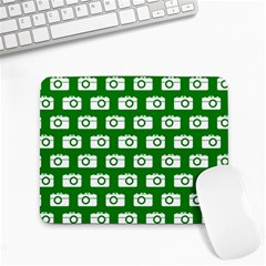 Modern Chic Vector Camera Illustration Pattern Small Mousepad by GardenOfOphir