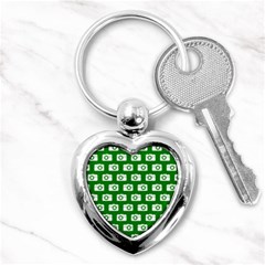 Modern Chic Vector Camera Illustration Pattern Key Chain (heart) by GardenOfOphir