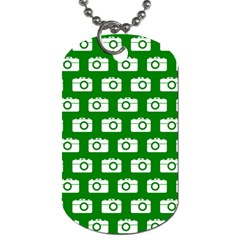 Modern Chic Vector Camera Illustration Pattern Dog Tag (one Side) by GardenOfOphir