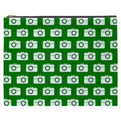 Modern Chic Vector Camera Illustration Pattern Cosmetic Bag (xxxl) by GardenOfOphir