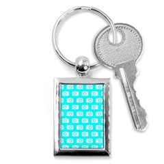 Modern Chic Vector Camera Illustration Pattern Key Chain (rectangle) by GardenOfOphir