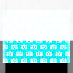 Modern Chic Vector Camera Illustration Pattern Rectangular Jigsaw Puzzl by GardenOfOphir