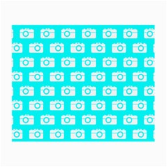 Modern Chic Vector Camera Illustration Pattern Small Glasses Cloth (2 Sides) by GardenOfOphir