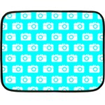 Modern Chic Vector Camera Illustration Pattern Fleece Blanket (Mini) 35 x27  Blanket