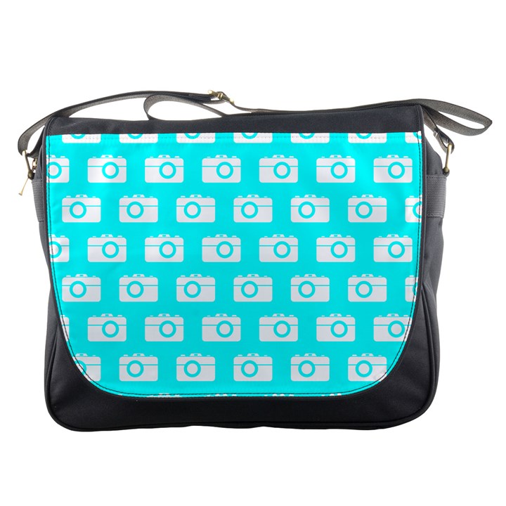 Modern Chic Vector Camera Illustration Pattern Messenger Bag