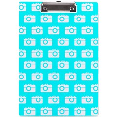 Modern Chic Vector Camera Illustration Pattern A4 Acrylic Clipboard by GardenOfOphir