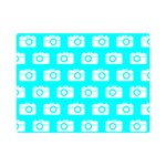 Modern Chic Vector Camera Illustration Pattern Premium Plush Fleece Blanket (Mini) 35 x27  Blanket Front