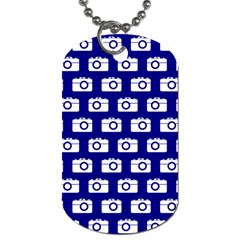 Modern Chic Vector Camera Illustration Pattern Dog Tag (two Sides) by GardenOfOphir