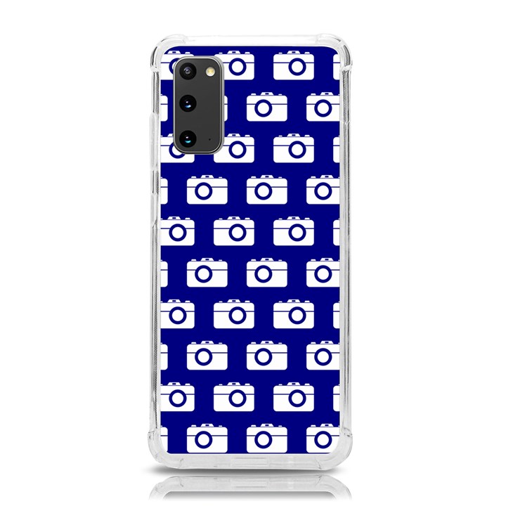 Modern Chic Vector Camera Illustration Pattern Samsung Galaxy S20 6.2 Inch TPU UV Case