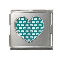 Modern Chic Vector Camera Illustration Pattern Mega Link Heart Italian Charm (18mm) by GardenOfOphir