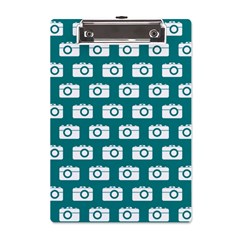 Modern Chic Vector Camera Illustration Pattern A5 Acrylic Clipboard by GardenOfOphir