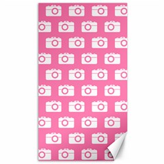 Pink Modern Chic Vector Camera Illustration Pattern Canvas 40  X 72  by GardenOfOphir