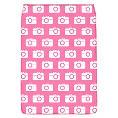 Pink Modern Chic Vector Camera Illustration Pattern Removable Flap Cover (l) by GardenOfOphir