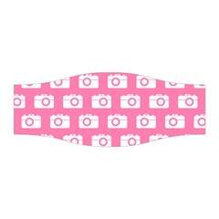 Pink Modern Chic Vector Camera Illustration Pattern Stretchable Headband by GardenOfOphir