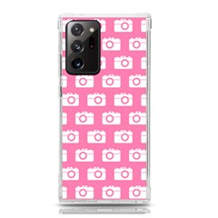 Pink Modern Chic Vector Camera Illustration Pattern Samsung Galaxy Note 20 Ultra Tpu Uv Case by GardenOfOphir