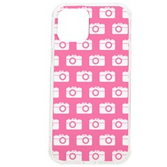 Pink Modern Chic Vector Camera Illustration Pattern Iphone 12 Pro Max Tpu Uv Print Case by GardenOfOphir