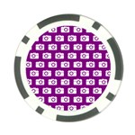 Modern Chic Vector Camera Illustration Pattern Poker Chip Card Guard Back