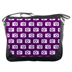 Modern Chic Vector Camera Illustration Pattern Messenger Bag Front