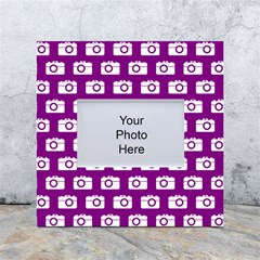 Modern Chic Vector Camera Illustration Pattern White Box Photo Frame 4  X 6  by GardenOfOphir