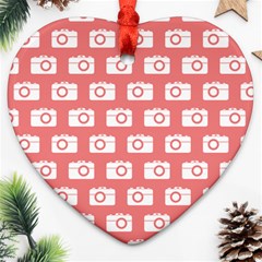 Modern Chic Vector Camera Illustration Pattern Ornament (heart) by GardenOfOphir