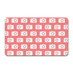 Modern Chic Vector Camera Illustration Pattern Magnet (rectangular) by GardenOfOphir