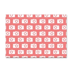 Modern Chic Vector Camera Illustration Pattern Sticker A4 (10 Pack) by GardenOfOphir