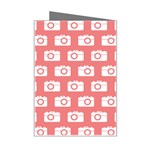 Modern Chic Vector Camera Illustration Pattern Mini Greeting Card Right