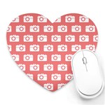 Modern Chic Vector Camera Illustration Pattern Heart Mousepad Front