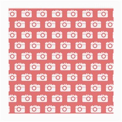 Modern Chic Vector Camera Illustration Pattern Medium Glasses Cloth (2 Sides) by GardenOfOphir