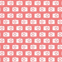 Modern Chic Vector Camera Illustration Pattern Play Mat (square) by GardenOfOphir