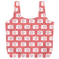 Modern Chic Vector Camera Illustration Pattern Full Print Recycle Bag (xl) by GardenOfOphir