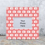 Modern Chic Vector Camera Illustration Pattern White Box Photo Frame 4  x 6  Front