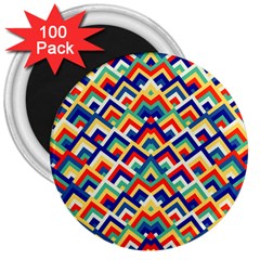 Trendy Chic Modern Chevron Pattern 3  Magnets (100 Pack) by GardenOfOphir