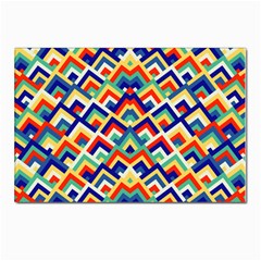 Trendy Chic Modern Chevron Pattern Postcards 5  X 7  (pkg Of 10) by GardenOfOphir