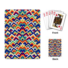 Trendy Chic Modern Chevron Pattern Playing Cards Single Design (rectangle) by GardenOfOphir