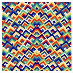 Trendy Chic Modern Chevron Pattern Wooden Puzzle Square by GardenOfOphir