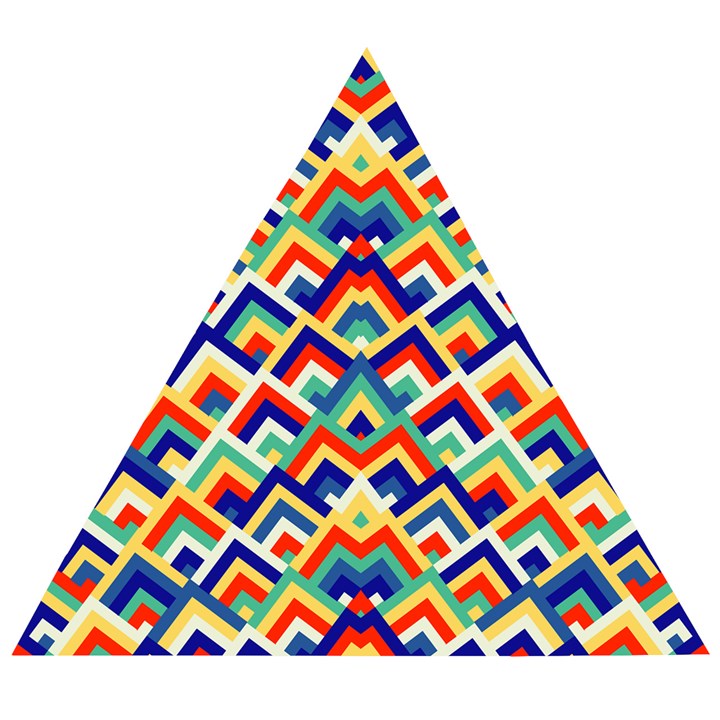 Trendy Chic Modern Chevron Pattern Wooden Puzzle Triangle