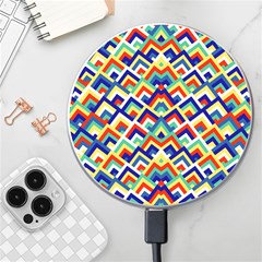 Trendy Chic Modern Chevron Pattern Wireless Fast Charger(white) by GardenOfOphir