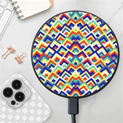 Trendy Chic Modern Chevron Pattern Wireless Fast Charger(black) by GardenOfOphir