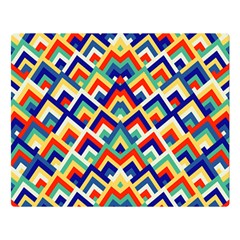 Trendy Chic Modern Chevron Pattern Premium Plush Fleece Blanket (large) by GardenOfOphir