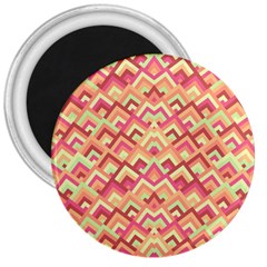 Trendy Chic Modern Chevron Pattern 3  Magnets by GardenOfOphir