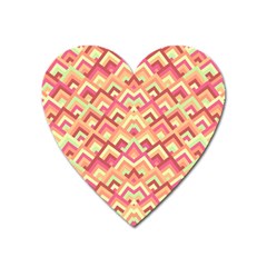 Trendy Chic Modern Chevron Pattern Heart Magnet by GardenOfOphir