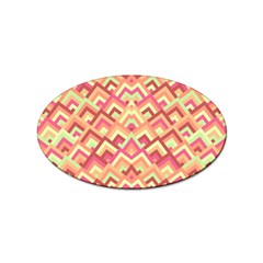 Trendy Chic Modern Chevron Pattern Sticker Oval (10 Pack) by GardenOfOphir