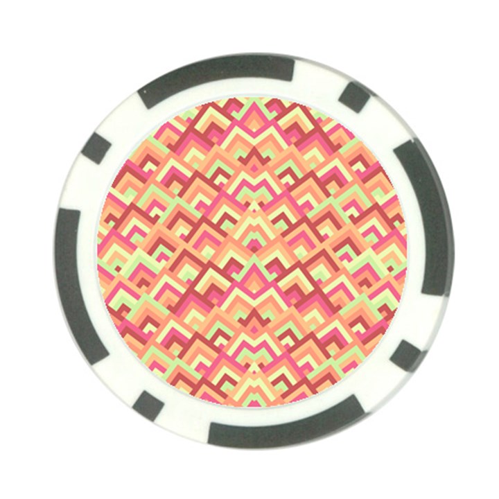 Trendy Chic Modern Chevron Pattern Poker Chip Card Guard