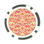 Trendy Chic Modern Chevron Pattern Poker Chip Card Guard Back